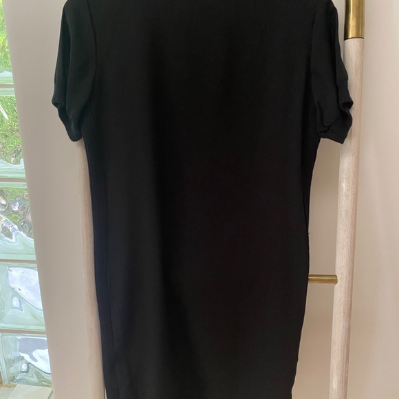 Hugo Boss Orange Short Sleeves Black Lined Casual Party Elegant Dress Size 2 - Picture 3 of 8
